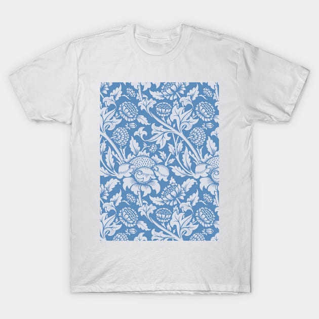 Blue Floral Print T-Shirt by NewburyBoutique